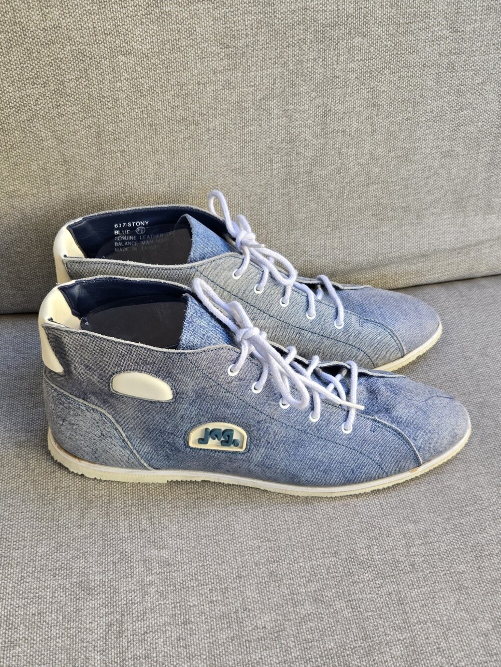 Jag Vintage Denim Blue Casual High-Top Sneakers